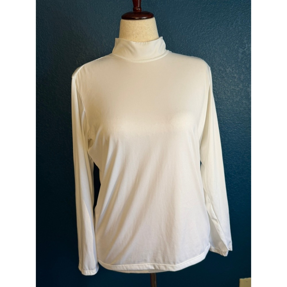 Patagonia Capilene Women's M White Mock Neck Long Sleeve Performance Top